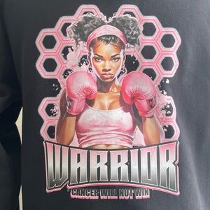 Breast Cancer Warrior Zip Up Hoodie Sweatshirt
